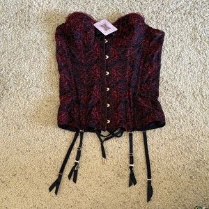 Savage X Fenty NWT Red and Black Bustier Corset